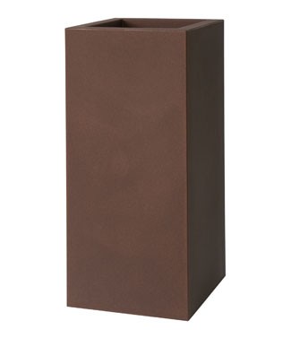 Pot carré haut Kube Rouille L 30 x l 30 x h 70 9 litres (l) 6.1 kg