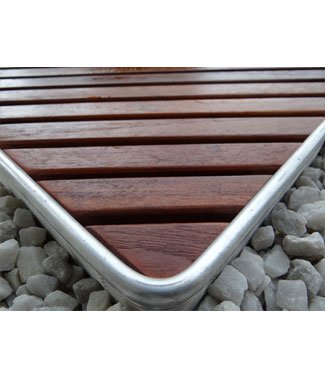 Volige Prestige courbée en aluminium + 3 pieux équerre