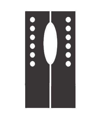 Totem jumeau 04 l 50 x h 200