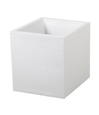 Pot carré graphit Blanc cérusé L 39.5 x l 39.5 x h 43.5 31 litres (l)
