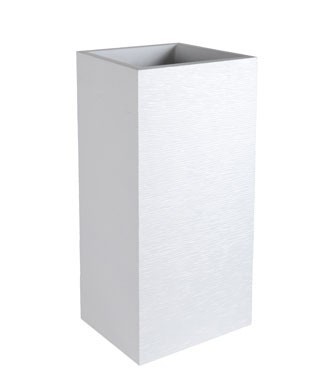 Pot carré haut graphit Blanc cérusé L 39.5 x l 39.5 x h 80 31 litres (l)