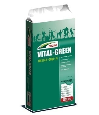 Engrais DCM Vital-Green 14/4/8 + 3 MgO + 0,05 Fe 25 kg