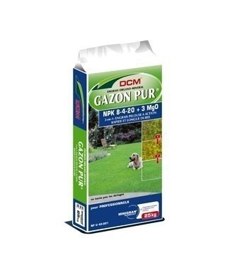 Engrais DCM Gazon Pur® 8/4/20 + 3 MgO 25 kg