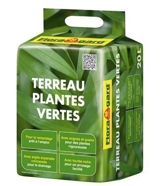 Terreau pour plantes vertes 20 litres (l)