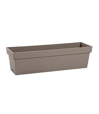 Jardinière plateau intégré Toscane Taupe L 50 x l 18 x h 16.7 10 litres (l)