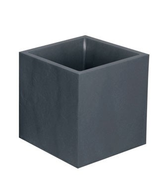 Pot carré Volcania  Gris anthracite L 39.5 x l 39.5 x h 43.5 35 litres (l) 3.57 kg