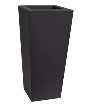 Pot haut carré Kiam Noir perle L 35 x l 35 x h 75 13 litres (l) 5.2 kg