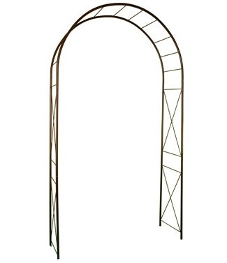 Arche en métal avec décor losange Fer vieilli L 130 x l 40 x h 250