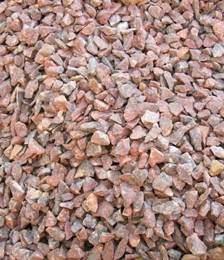 Gravier calcaire concassé rouge (vrac) 6-10 mm 1000 kg
