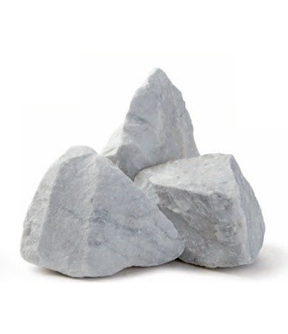 Gravier de marbre concassé Bianco carrara 50-70 mm 25 kg