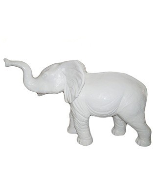 Eléphant géant blanc Blanc L 180 x h 120