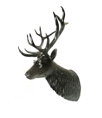 Tête de cerf Noir L 80 x h 125