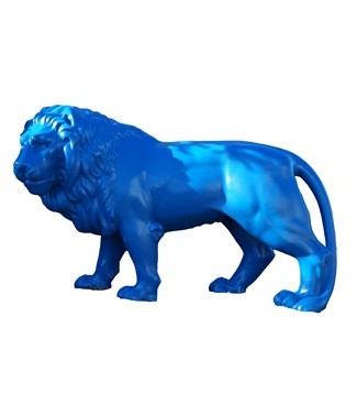 Lion géant bleu foncé L 190 x h 120