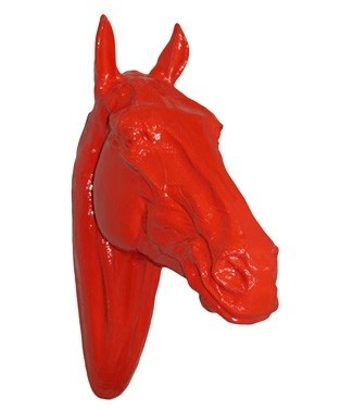 Tête de cheval Rouge h 80
