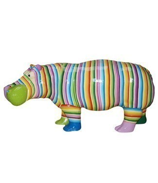 Hippopotame rayé L 180 x h 85