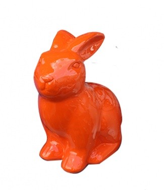 Lapin assis orange Orange L 24 x h 32