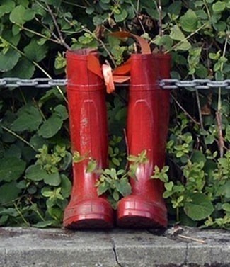 Bottes jardin caoutchouc rouge